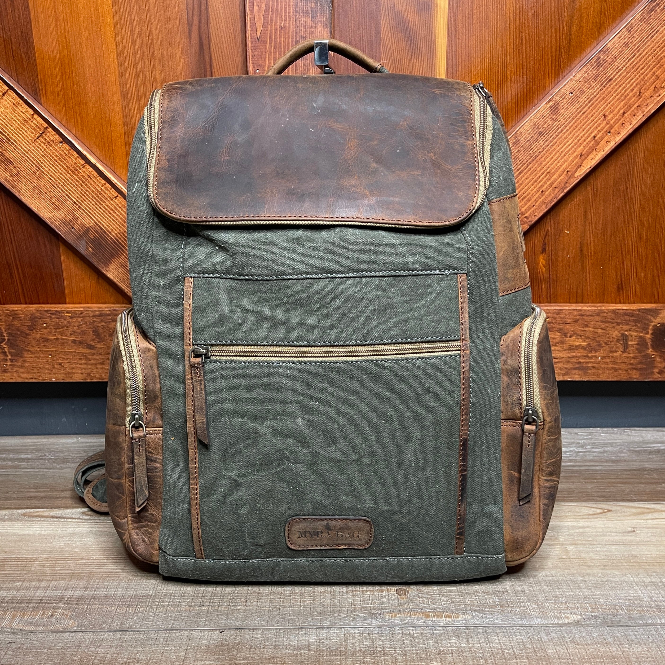 Myra Bag Backpack Bag Upcycled Leather Canvas Etsy Canada