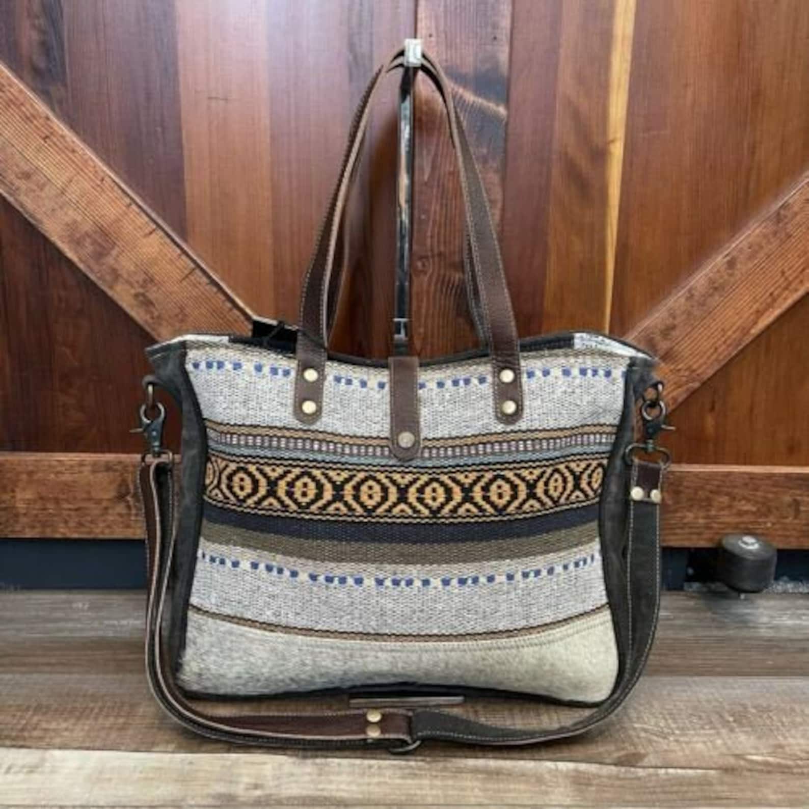 Myra Bag Rustic messenger Bag Upcycled Canvas NEW Etsy