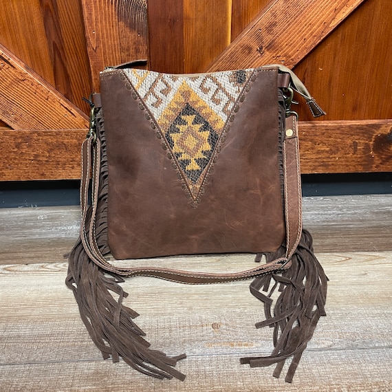 Western Purse, Small Bag Boho Style for Fringe, Handmade Vintage Rustic  Brown Leather Crossbody Shoulder Bag for Women - Etsy