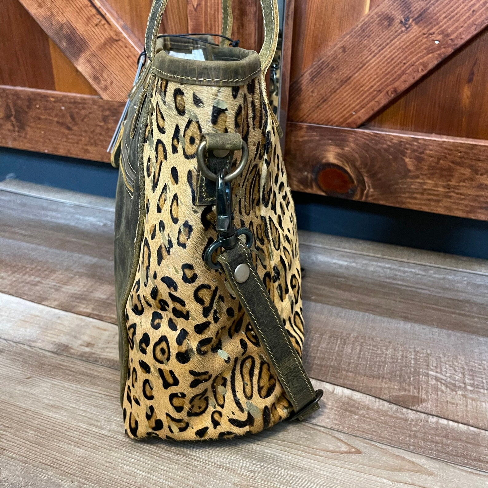 Myra bag Fearless Leather Hairon Leopard Print purse Etsy