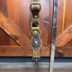 Distressed Leather Crossbody Purse Strap: 46&quot; Replacement Strap