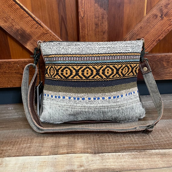 Myra Bag Nuanced Upcycled Canvas Shoulder purse | Etsy