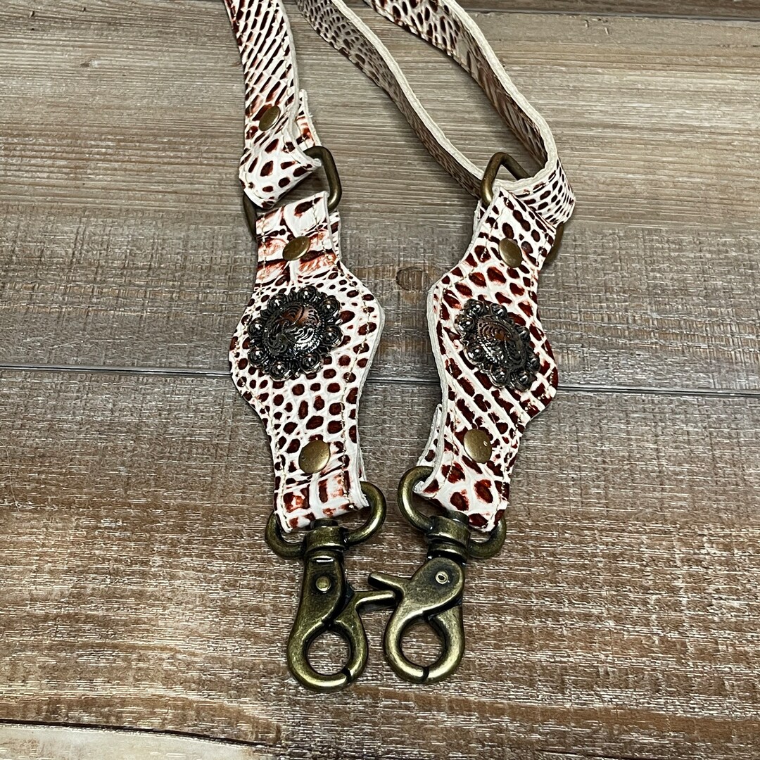 Embossed Leather Purse Strap Crossbody Leather Strap Replacement Strap