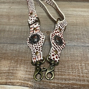 Embossed Leather Purse strap Crossbody leather strap replacement strap