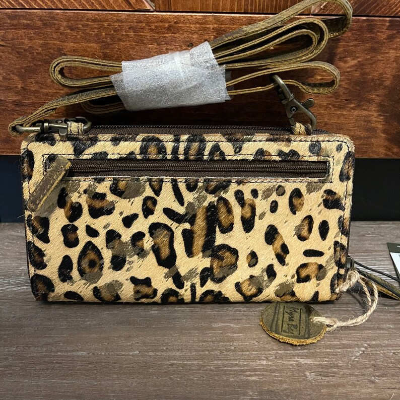 Myra Bag Gold Adorned Wallet Leopard / Cheetah Crossbody purse Etsy