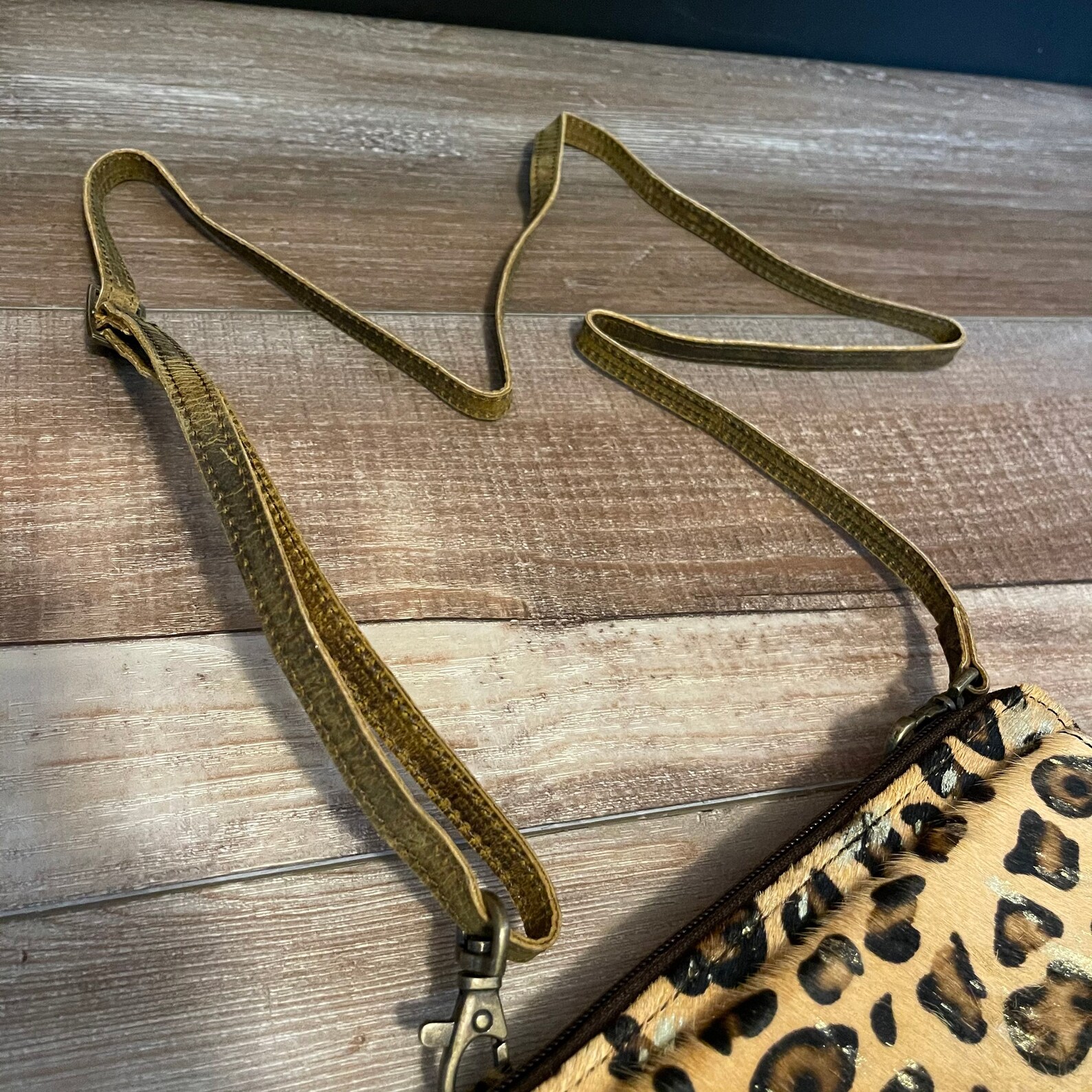 Myra Bag Gold Adorned Wallet Leopard / Cheetah Crossbody purse | Etsy