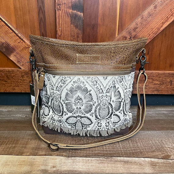 New Myra Bag Brandish Shoulder Purse Upcycled Canvas Etsy