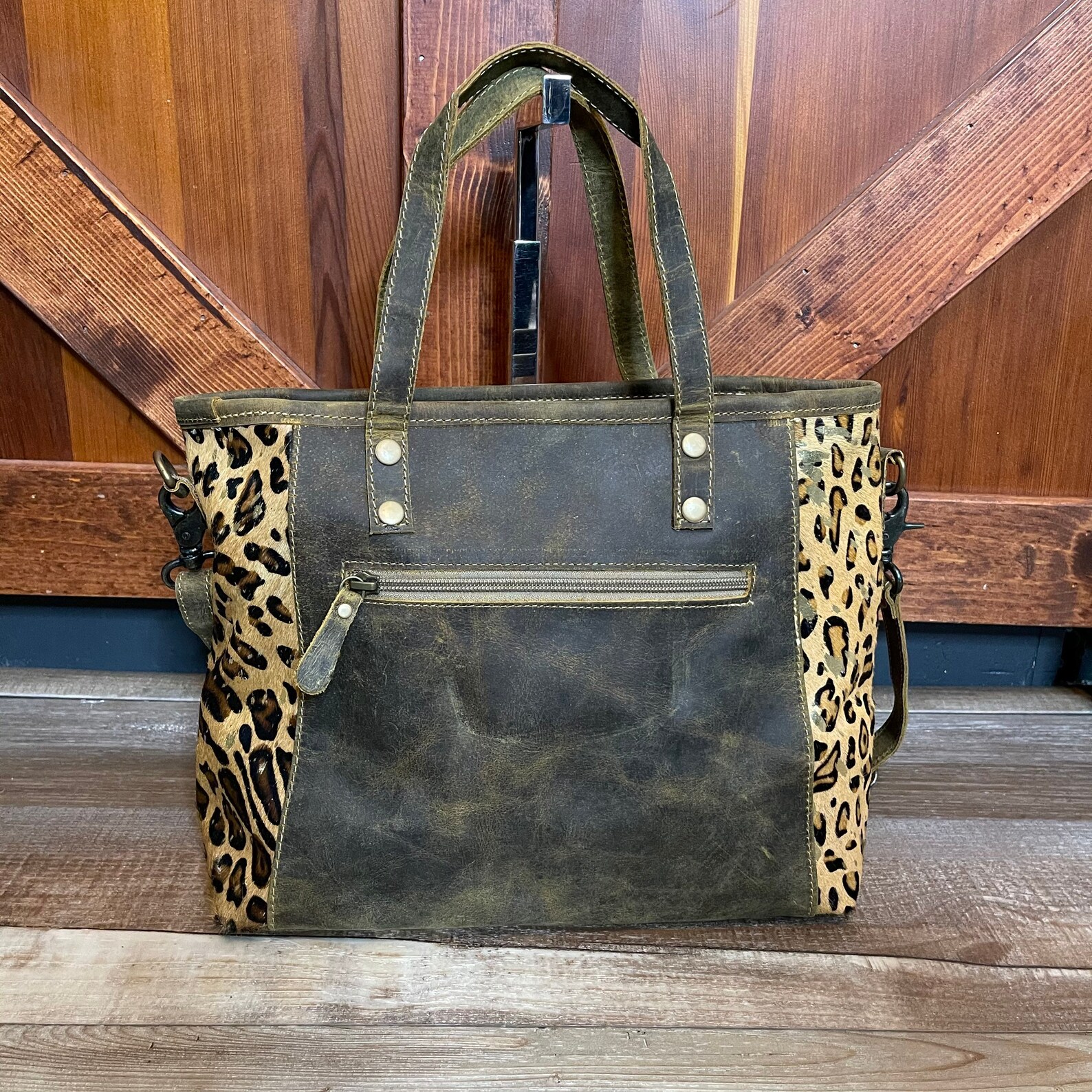 Myra bag Fearless Leather Hairon Leopard Print purse Etsy