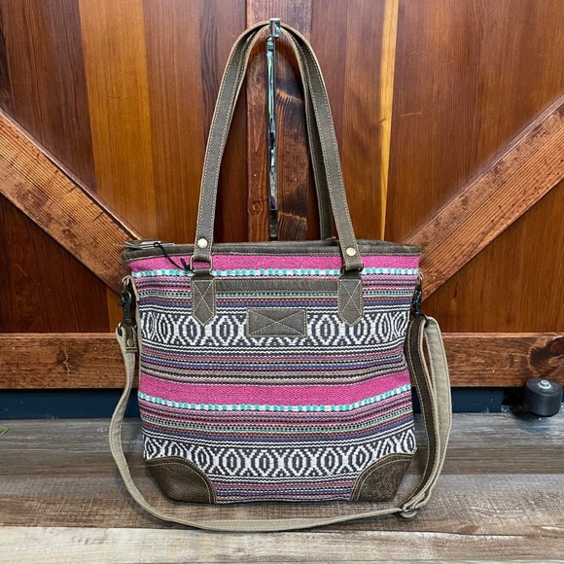 Myra Bag Exuberant Repurposed Rug & Canvas Purse Etsy