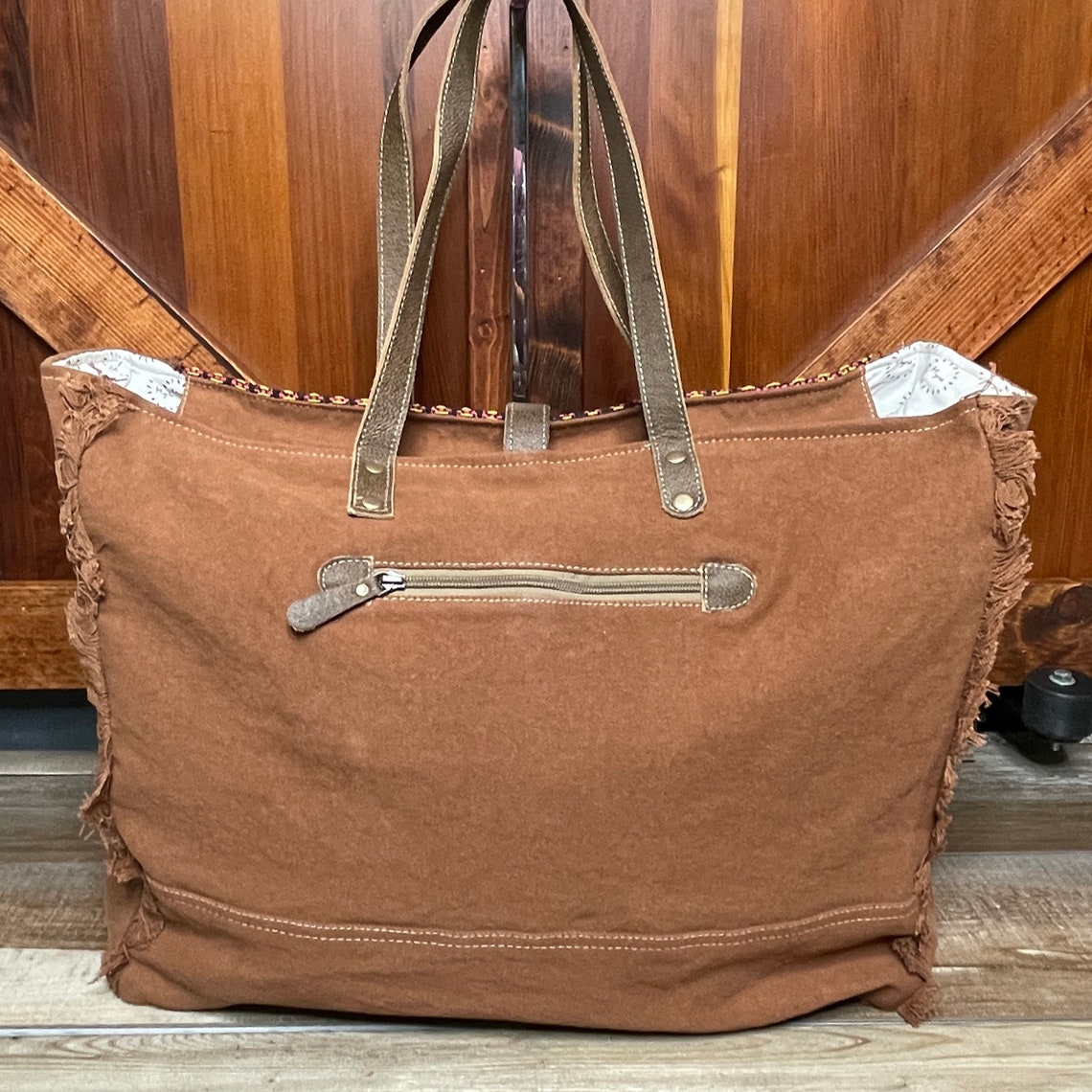 Myra Bag Blazing Tones Weekender XL Tote Etsy