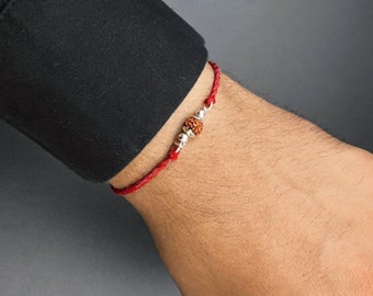 Rudraksha 925 Serling silver Nić Rudraksha/Rakhi/Nić ochronna z Rudrakshą