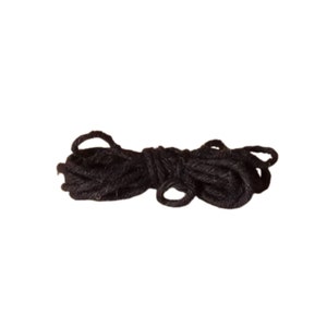 May include: A coil of black twine or rope, perfect for crafting or DIY projects.