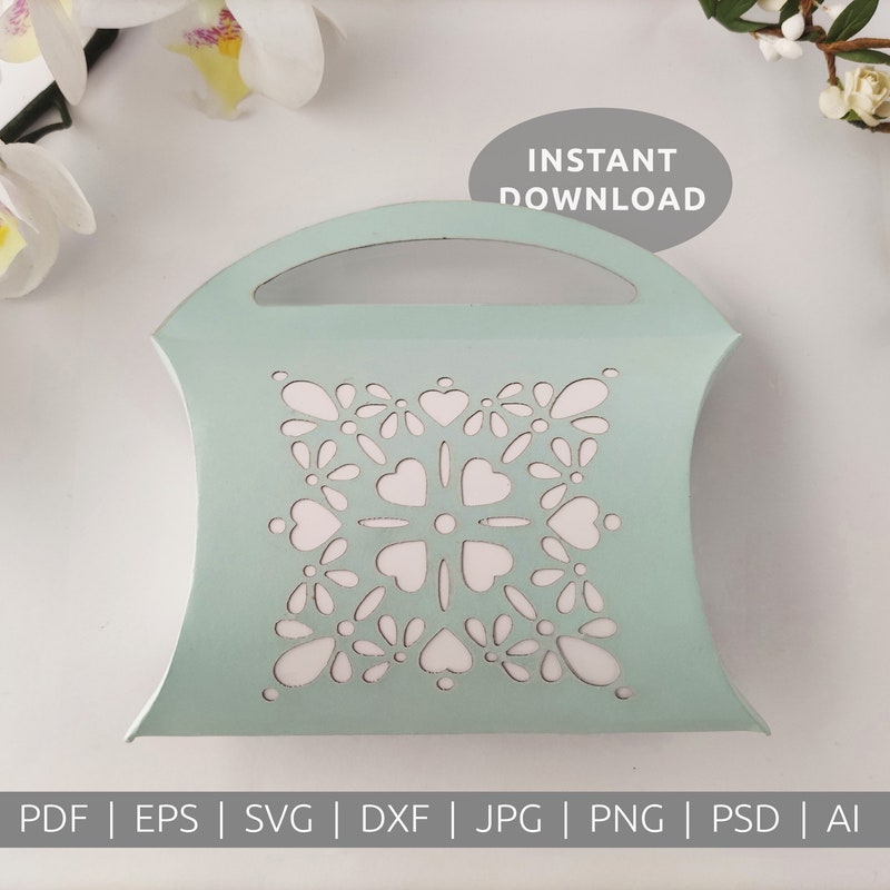 Printable Pillow Box - Etsy