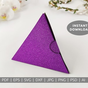 Pyramid box | Original candy box | Printable box template | Gift | Cut pattern | Downloadable | Papercut | Digital box | Instant download