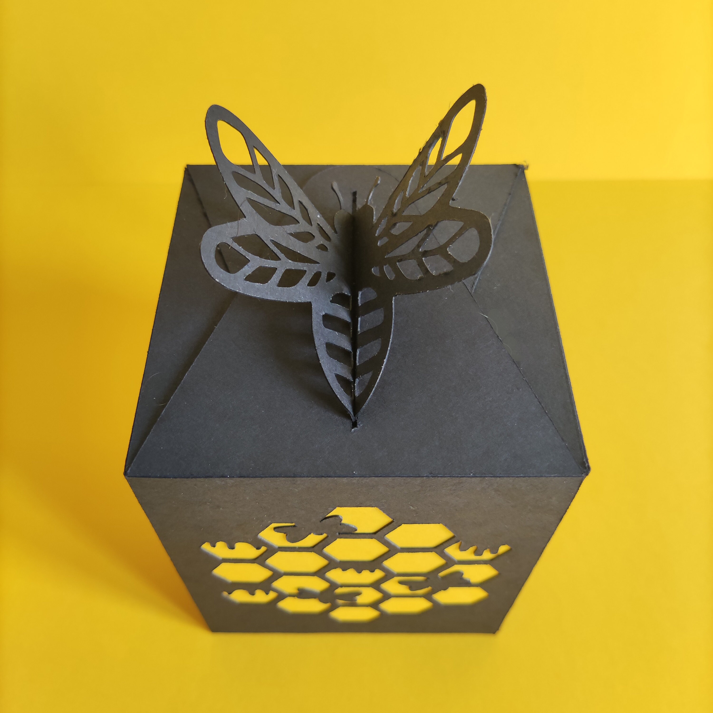 Honey Bee Box With a Pattern Cut Out | Printable Box Template | Gift ...
