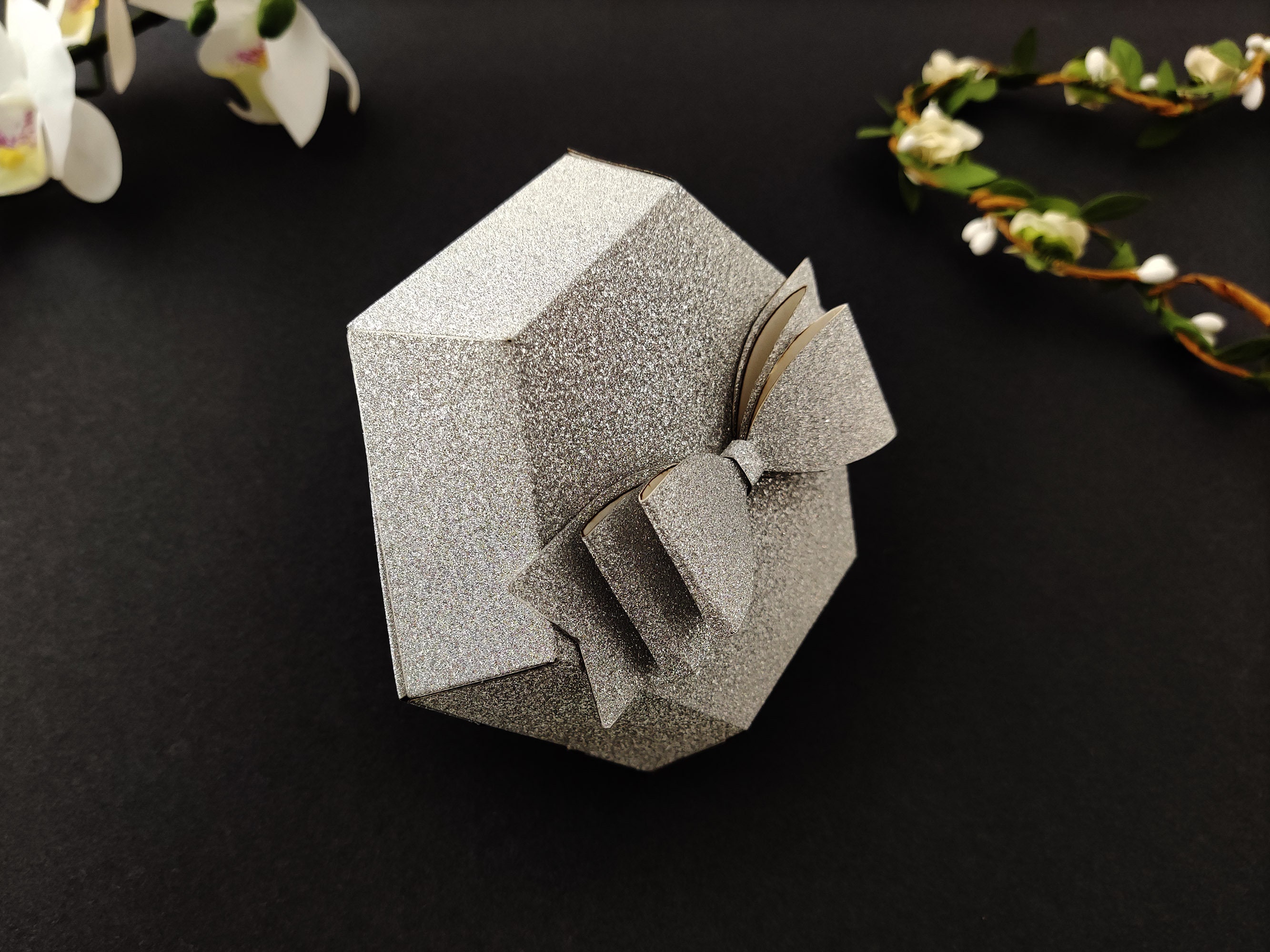 Diamond & Bow | Printable Box Template | Gift | Diy Box | Cut Pattern ...