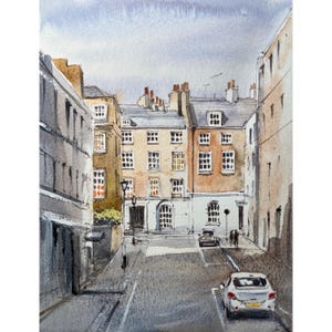 London Original Watercolor Painting Great Britain Painting London Street Artwork England Painting