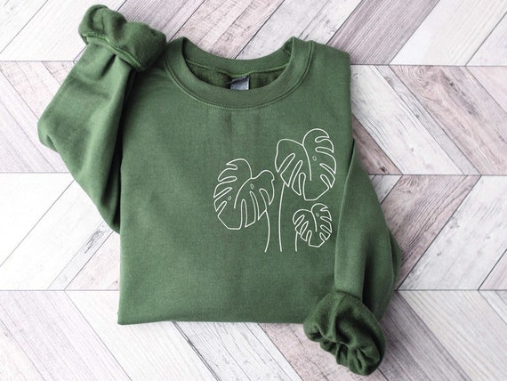 Monstera Plant Mom Plant Lady Sweatshirt Plant Mama Crewneck Plant Mama Gift