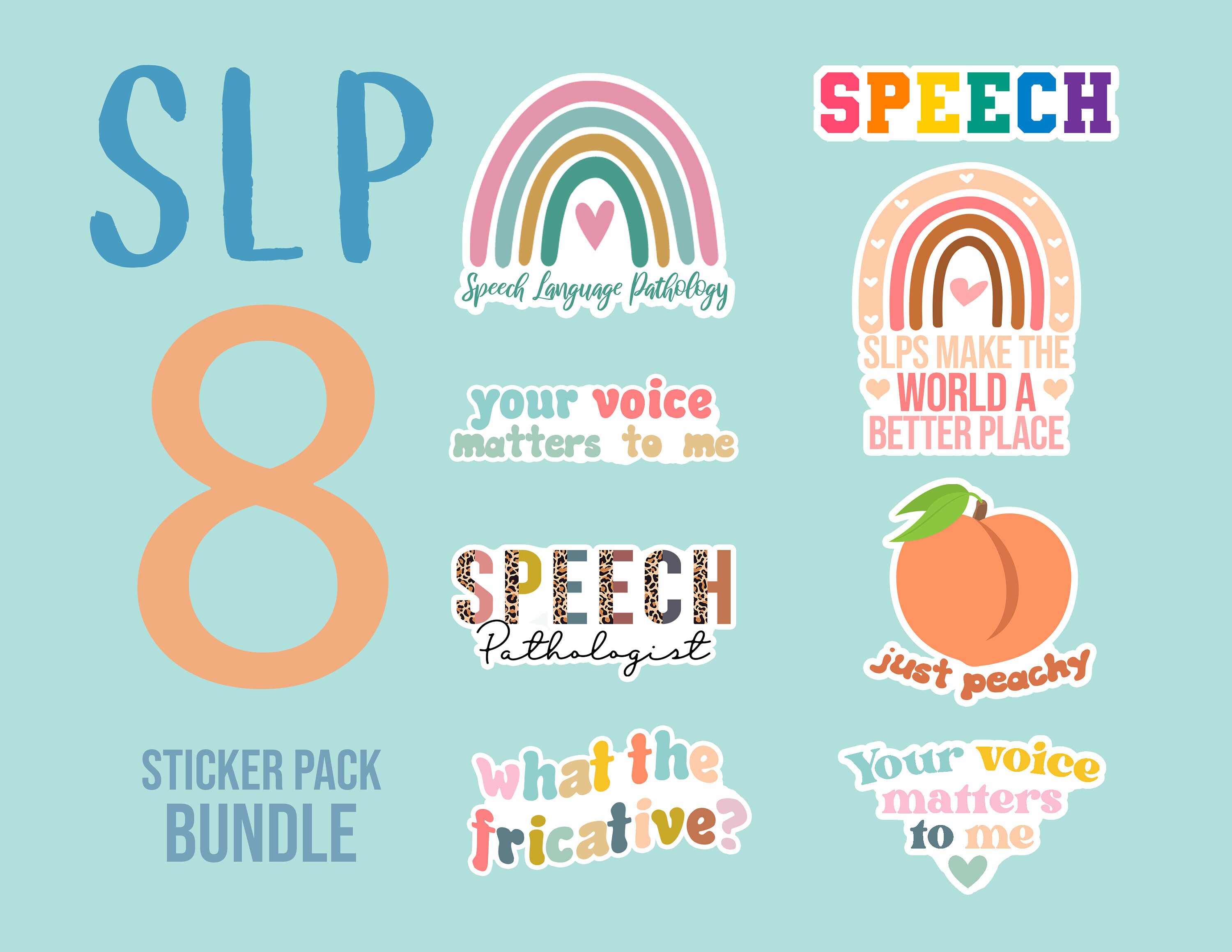 Speech Language Pathologist Sticker Bundle Pack Speech Etsy