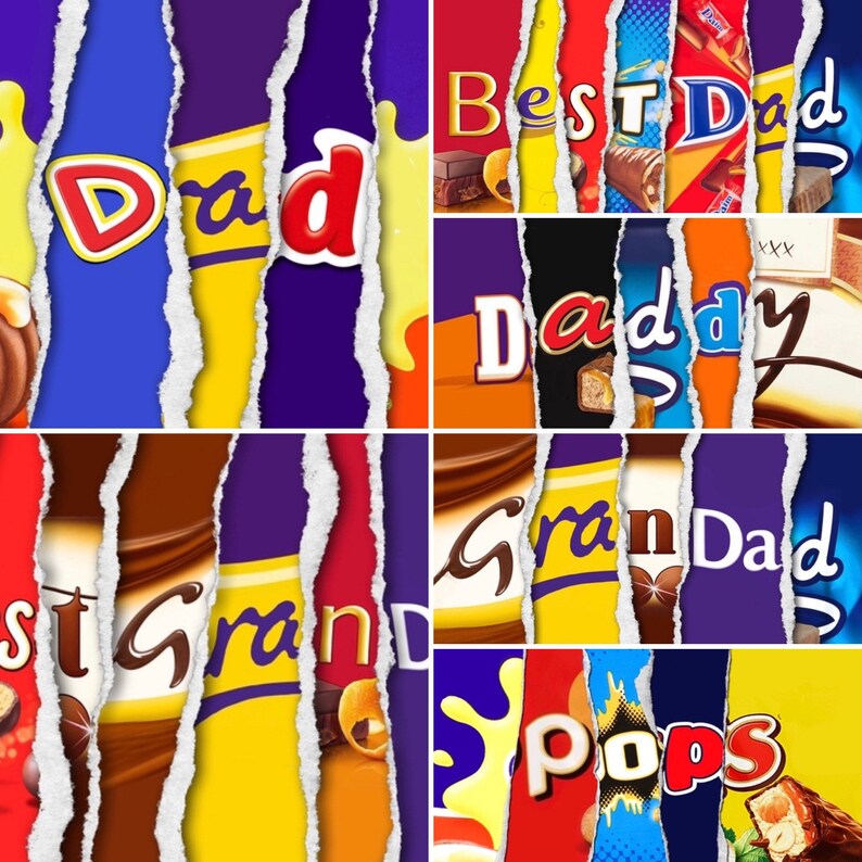 Novelty Chocolate Bar Dad Daddy Best Dad Pops Best Etsy
