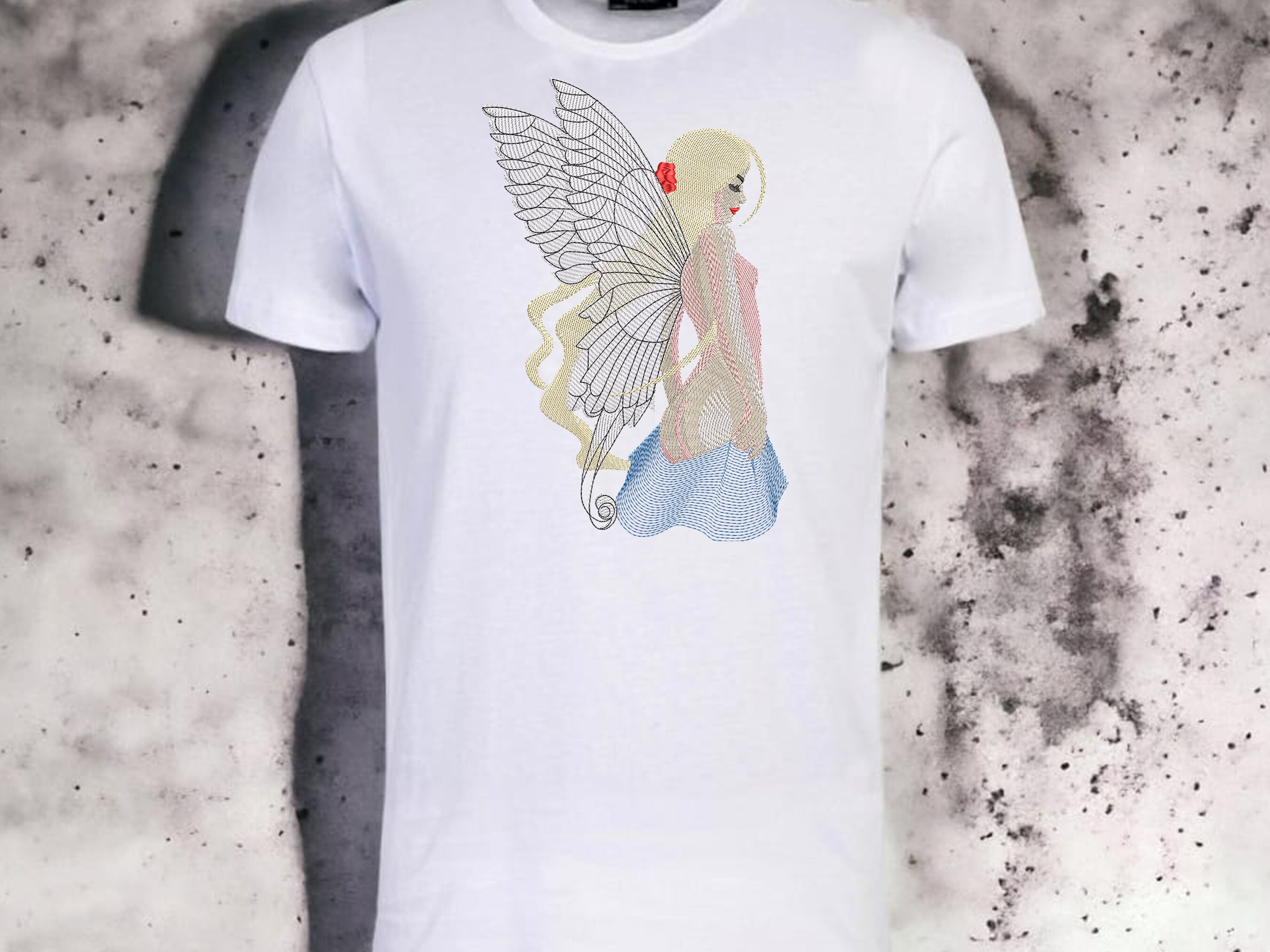 White Angel Machine Embroidery Design Digital Machine Embroidery Files ...