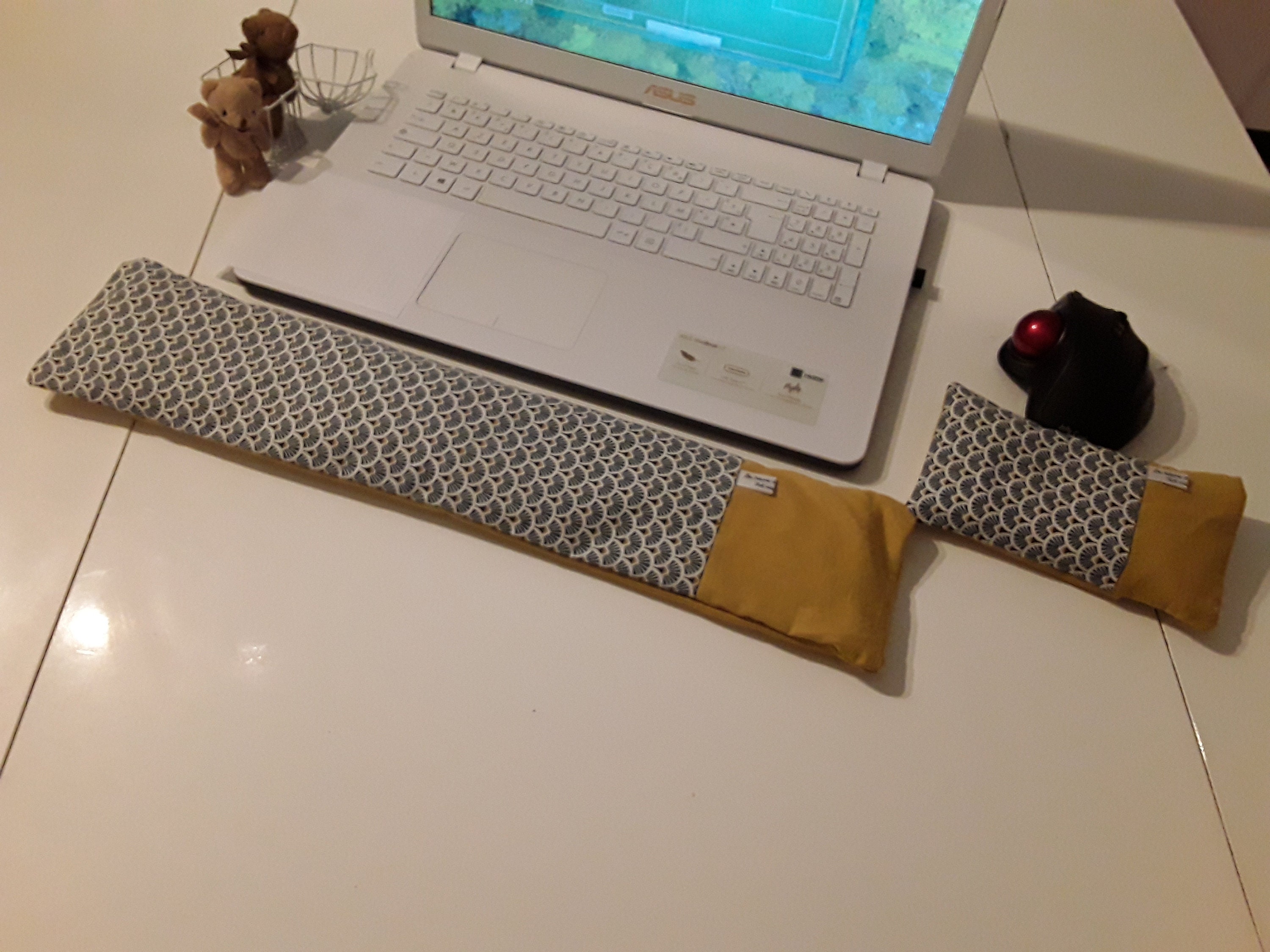 Repose Poignets Bouillotte Souris Clavier Modèle Éventail