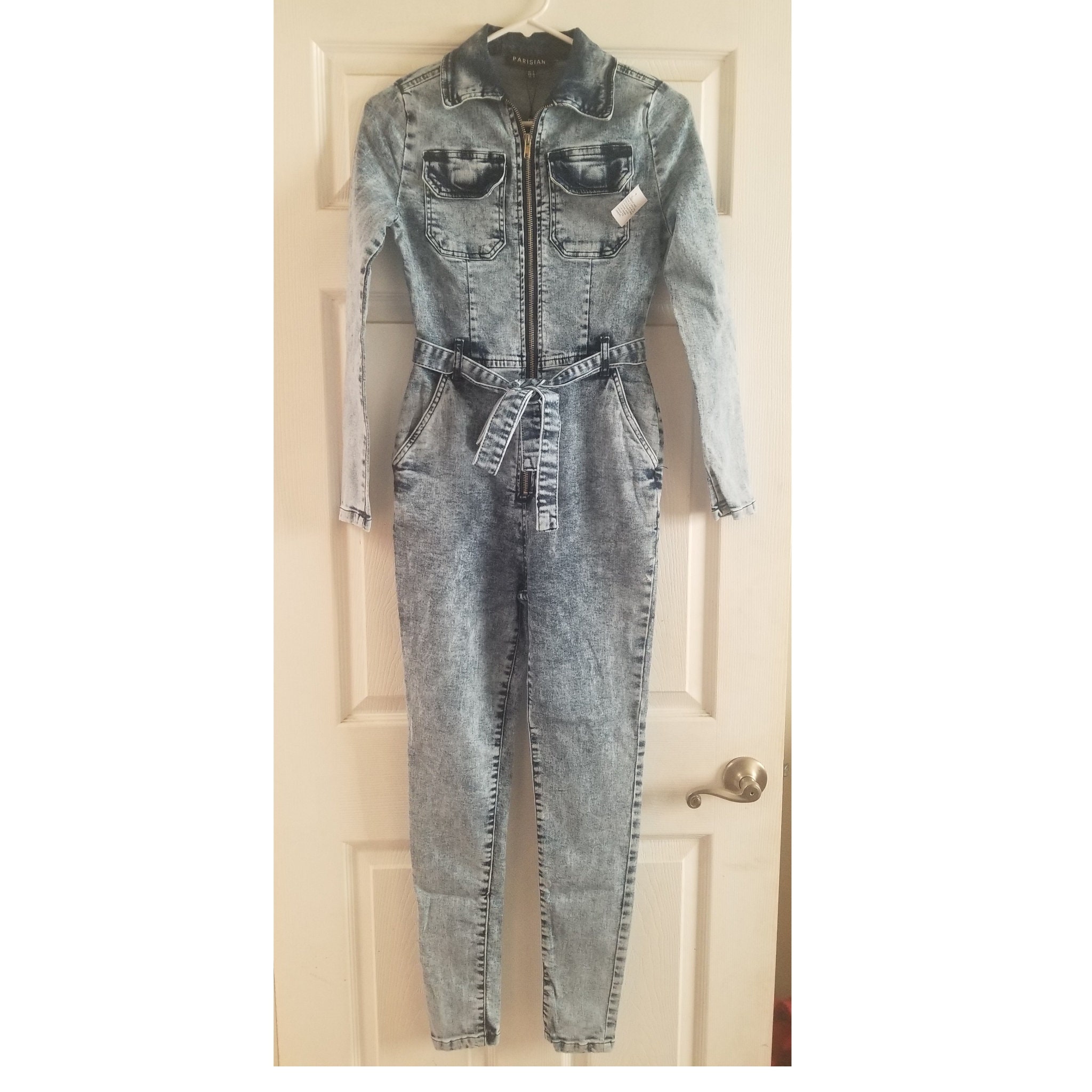 Blue Denim Jumpsuit Etsy