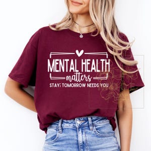 Mental Health Matters Tee, Unisex Cotton Tee, Inspirational Shirt, Mental Health Awareness, Gift for Support, Self-Care Apparel