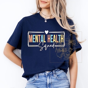 Mental Health Squad Brain Illness Mental Health Awareness T-Shirt for Self-Care, Mental Health Squad Unisex Tee, Awareness Support Gifts Tee