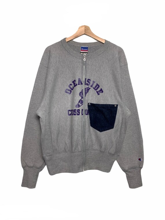 Vintage Champion Reverse Weave Zipper Crewneck Swe