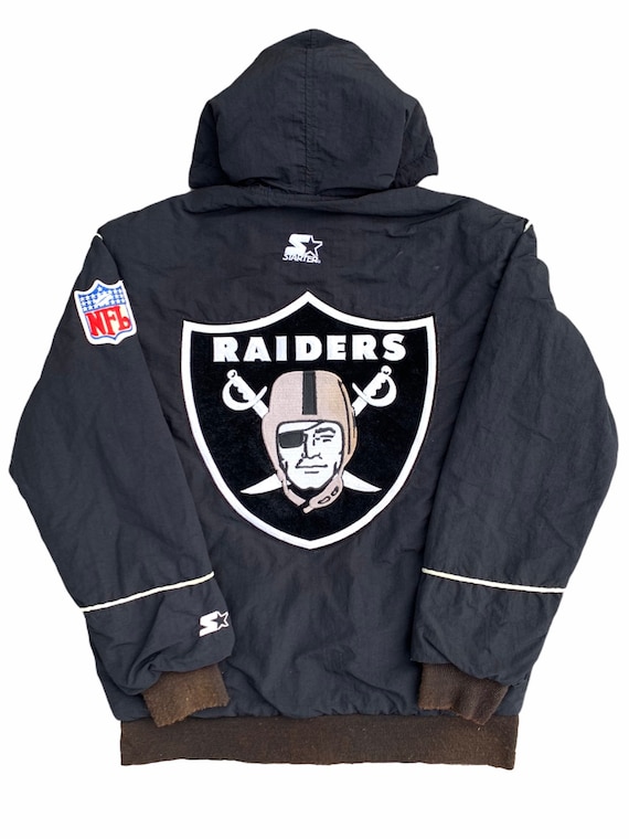 Vintage Raiders NFL Starter Embroidered Hoodie Bom