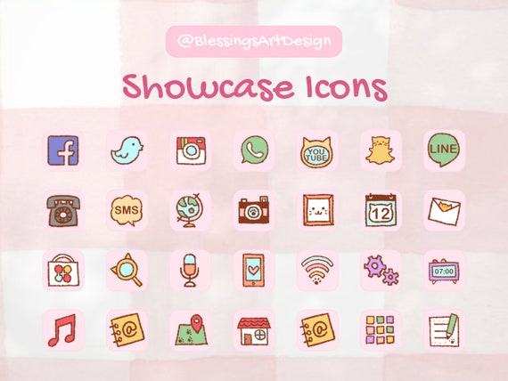 Mochi Peach Cat Cute Gomi App Icons Aesthetic iPhone 