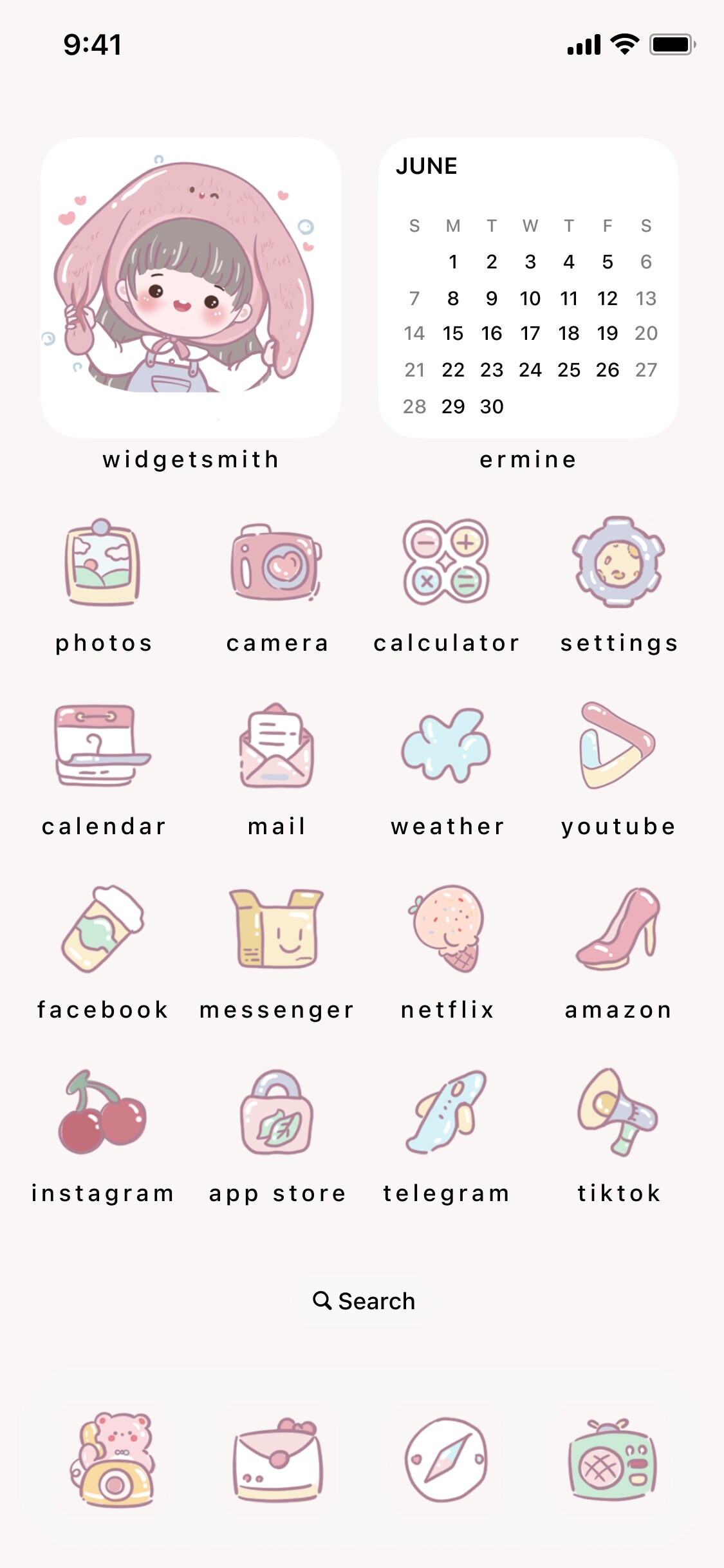 Pastel Ios App Icon Pack, Cute Baby Girl Theme, Coral Aesthetic iPhone ...