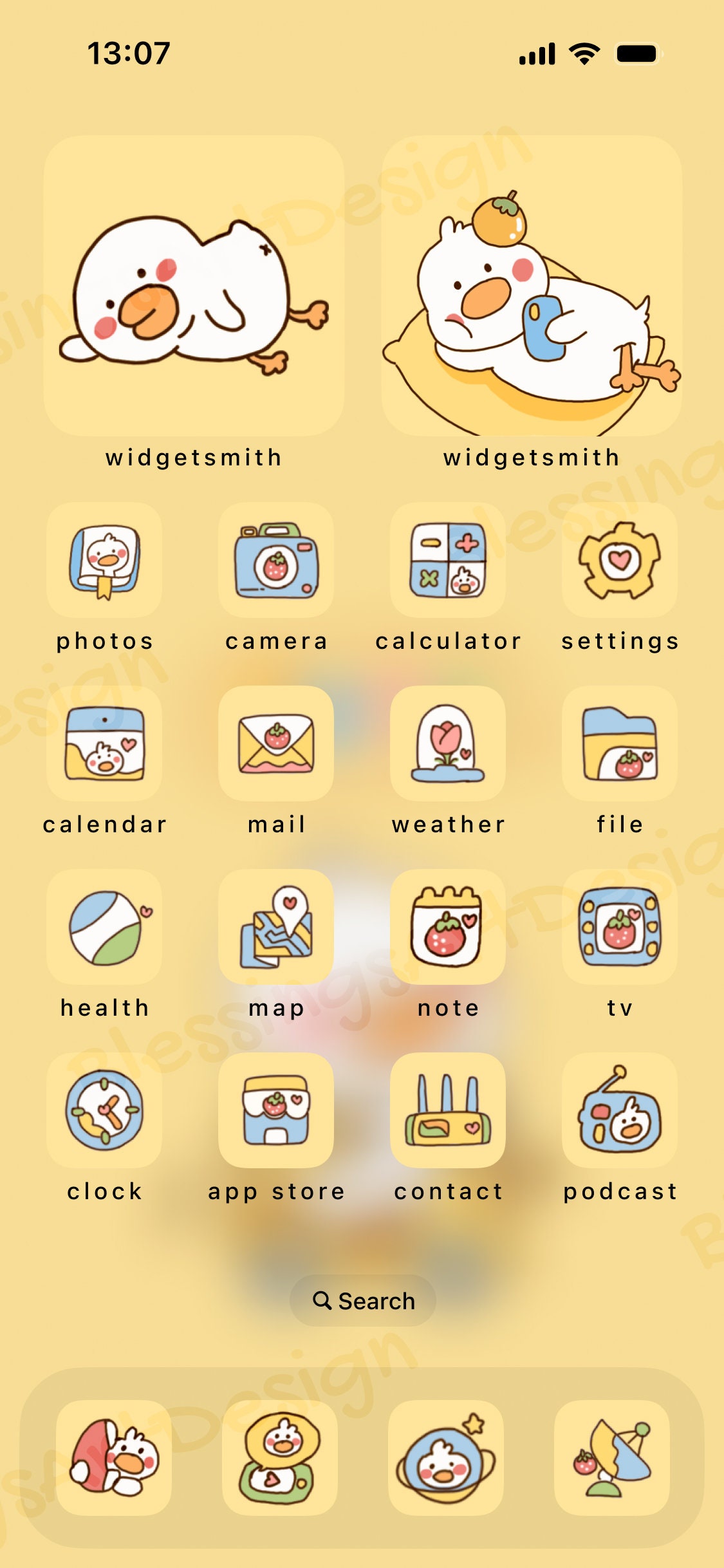 Little Duck | Ios Icons Pack Bundle, iPhone Theme, App Covers, Icons ...