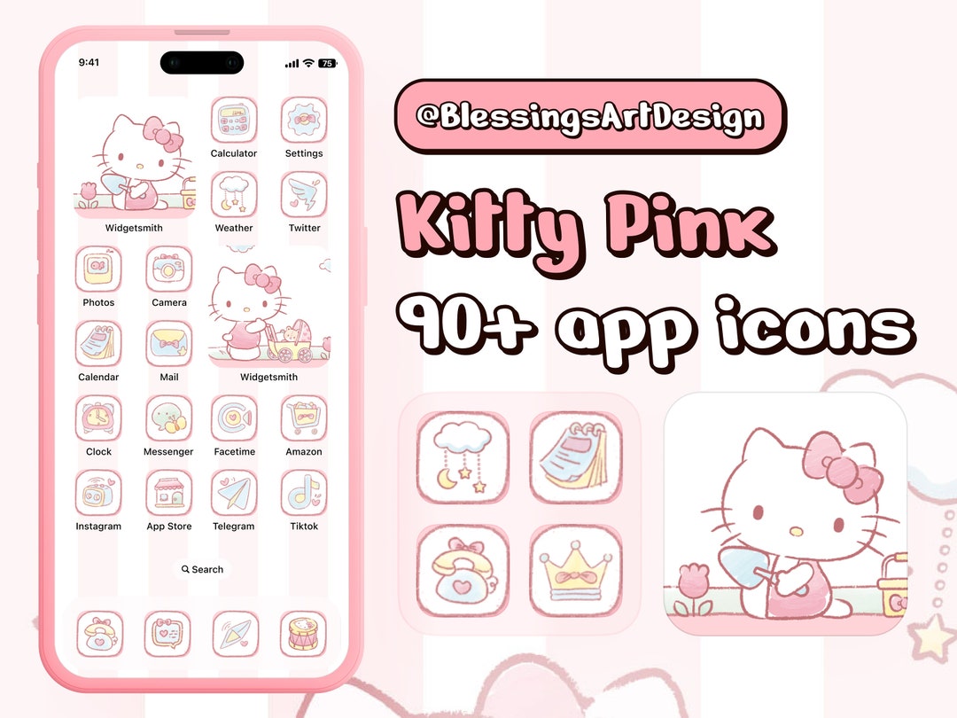 Messages icon  Hello kitty iphone wallpaper, Hello kitty themes, Hello  kitty items