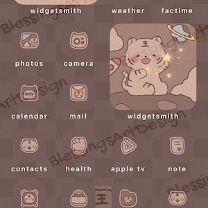 100+ Retro Cute Tiger | Ios Icons Pack, iPhone Theme, App Cover, Icons ...