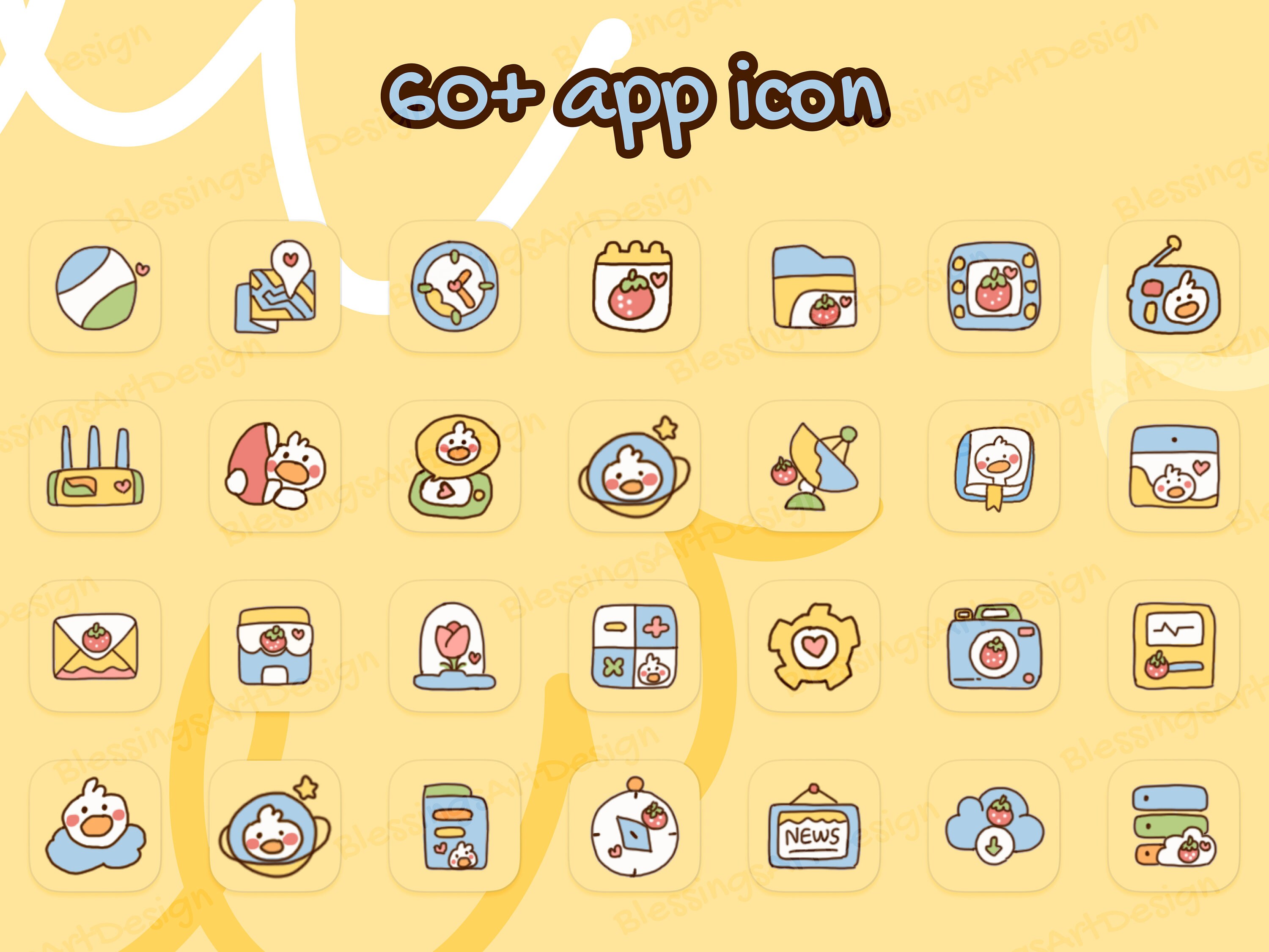 Little Duck | Ios Icons Pack Bundle, iPhone Theme, App Covers, Icons ...