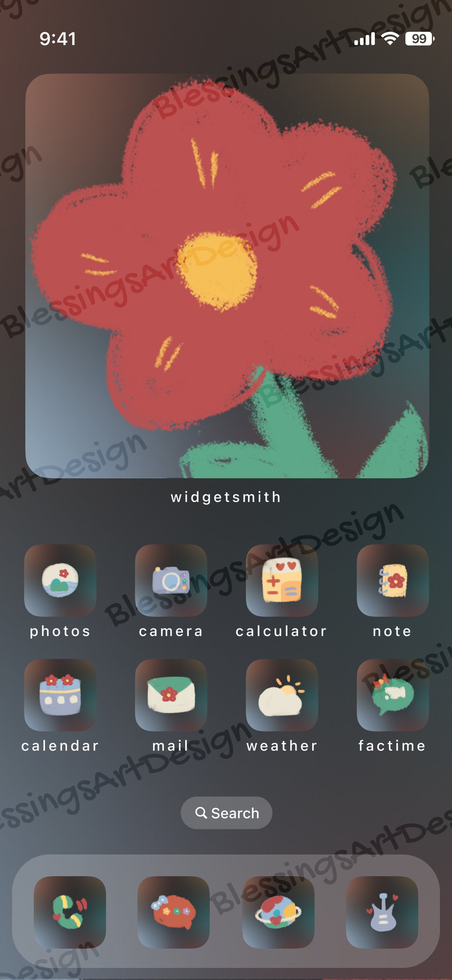 Garden Little Flower | Ios Icons Pack, iPhone Theme, App Cover, Icons ...