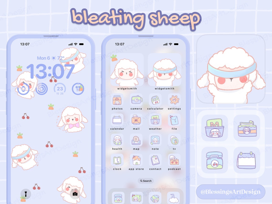 Bleating Sheep | Ios Icons Pack Bundle, iPhone Theme, App Covers, Icons ...