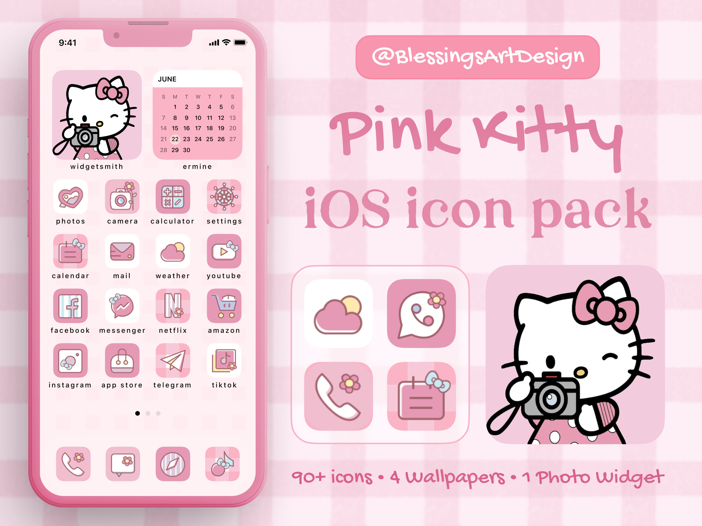 90 Pink Kitty Cat Ios Icons Pack iPhone Theme App Cover -  Israel