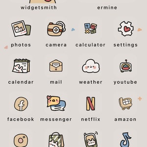 50+ Cute Small Girl | iOS Icons Pack, iPhone Theme, App Cover, Icons Skin, Home Screen, Doodle, Cute, Mochi, Lo-Fi, Soft, Pastel, Chibi