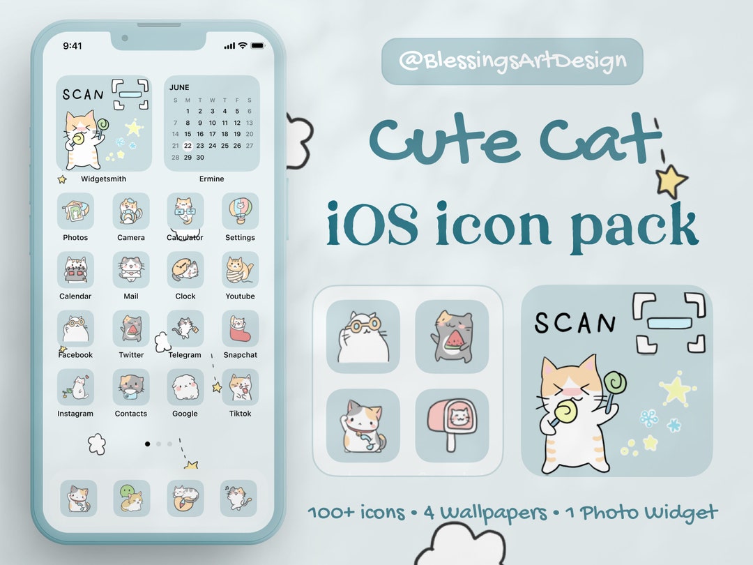 cat App icon pack [MJVQKIojwtgsERijhA7x] by Divine.Melody