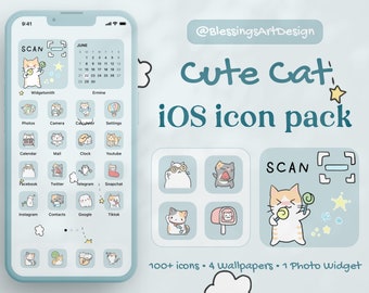 Cute Cat App Icon Pack I Stylish Icons for Android and iPhone 