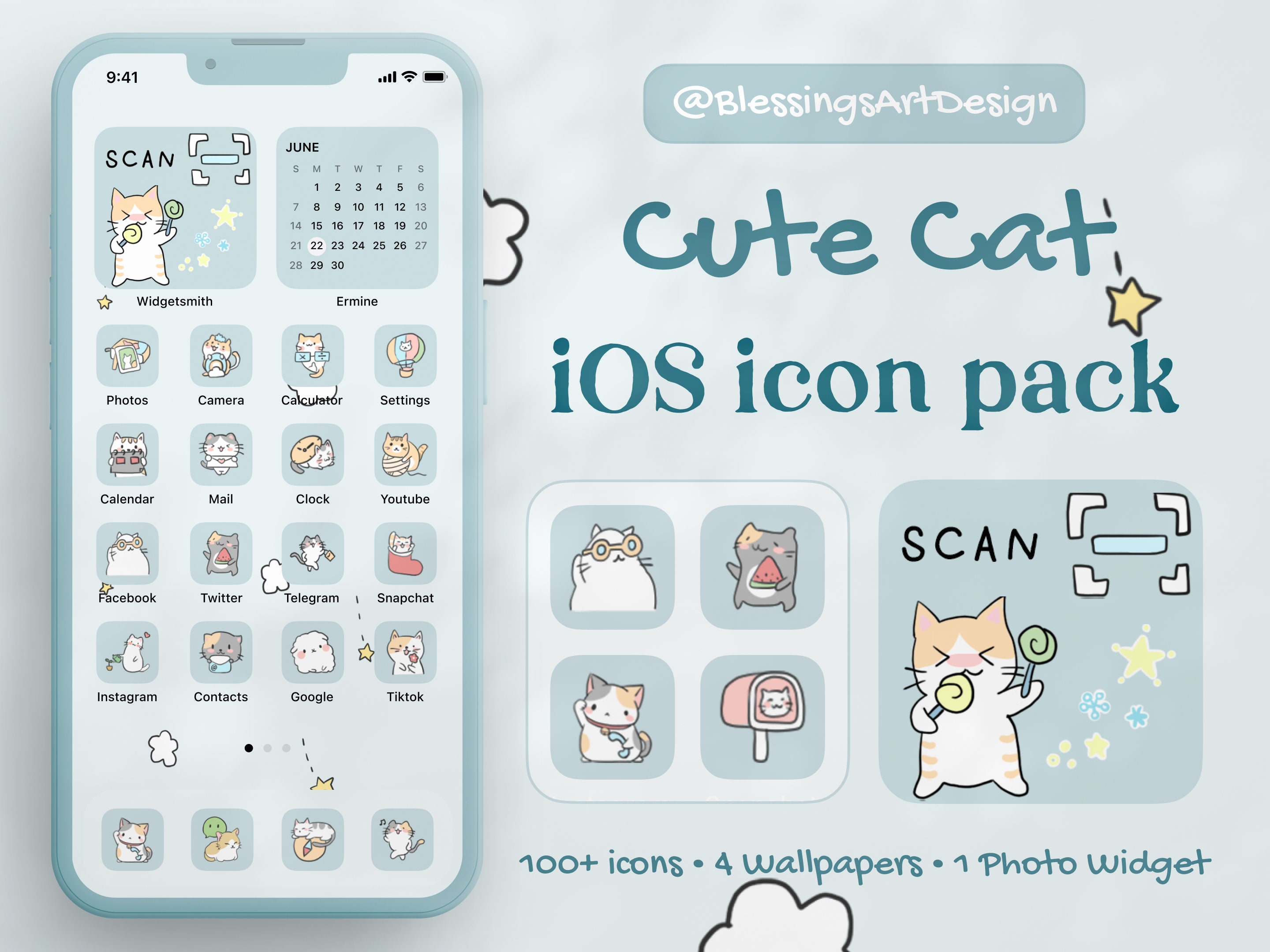 Pusheen App Icons - Cute App Icons for iOS & Android - Free Download