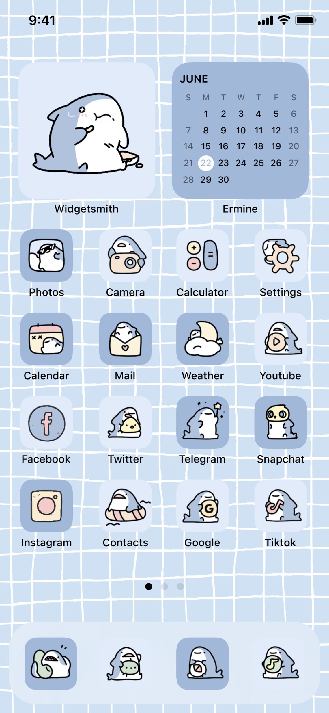 100 Baby Shark Ios Icons Pack Iphone Theme App Icons Etsy