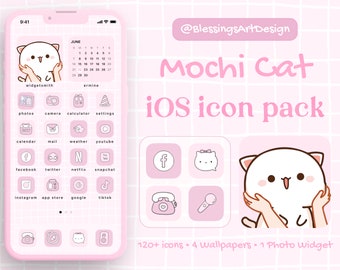 Cute Cats Pink Edition iPhone Icons Bundle