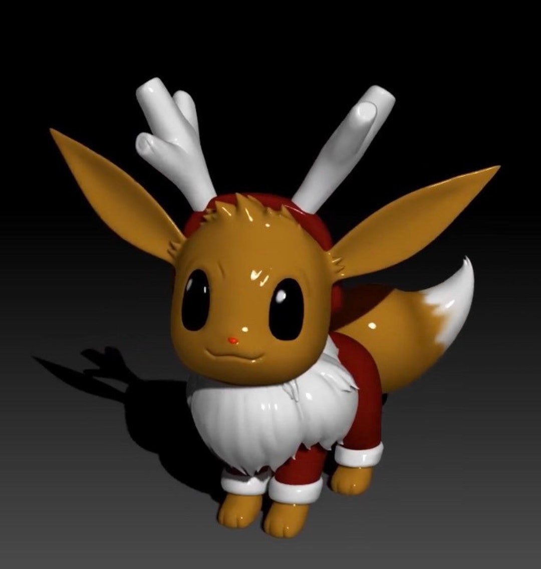 3D Printable Pokemon Quest Articulated Eevee Toy by Chris D'Argenio