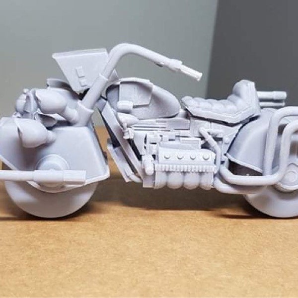 UNPAINTED 1:18th 3D Printed Judge Bike Law Master Kit