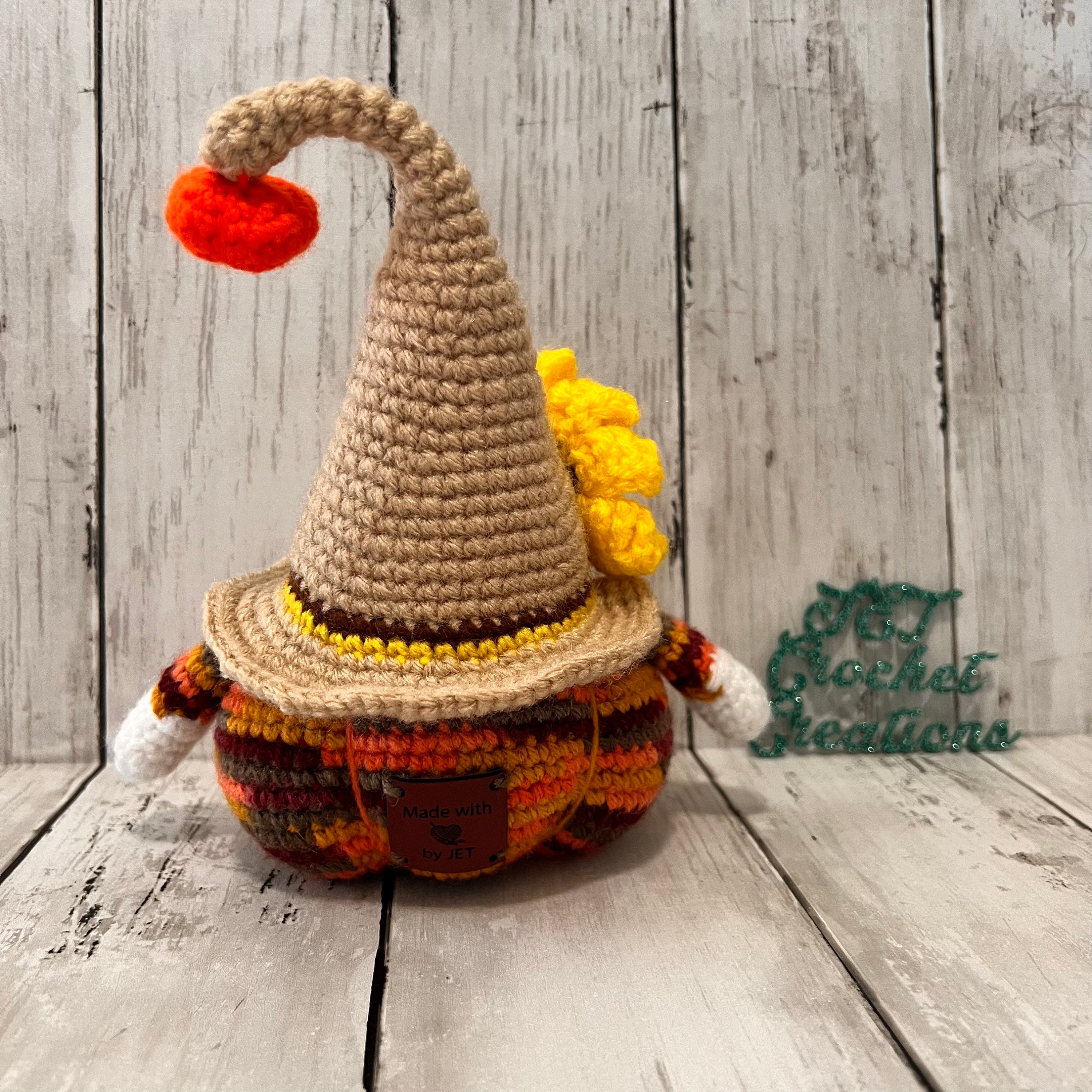 Fall Pumpkin Gnome, Sunflower Gnome, Harvest Gnome - Thumbnail 2