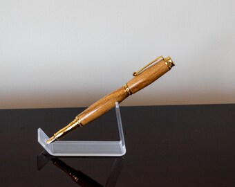 Beech Fountain Pen – Handmade – Gold Plated Fittings – Fountain Pen – Ink Pen – Beautiful Pen – Spalted Beech - Ideal Present or Gift - (88)